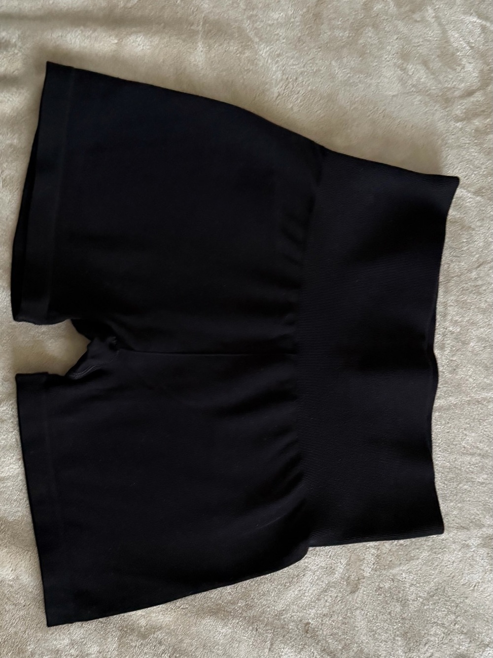 H&M Black High-Waist Stretch Shorts